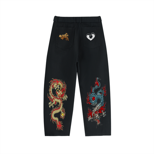 Twisted-Seam Belted Curved-Blade Pants