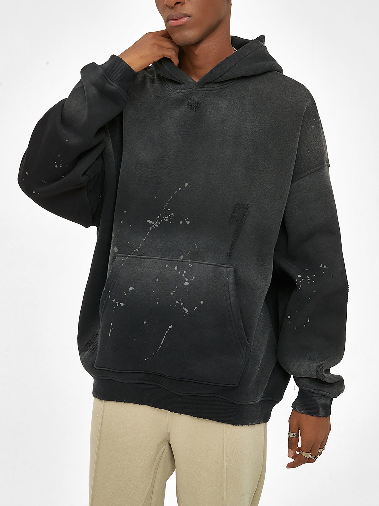 Jimmy Hendrix Vintage Wash Frayed Fleece Hoodie