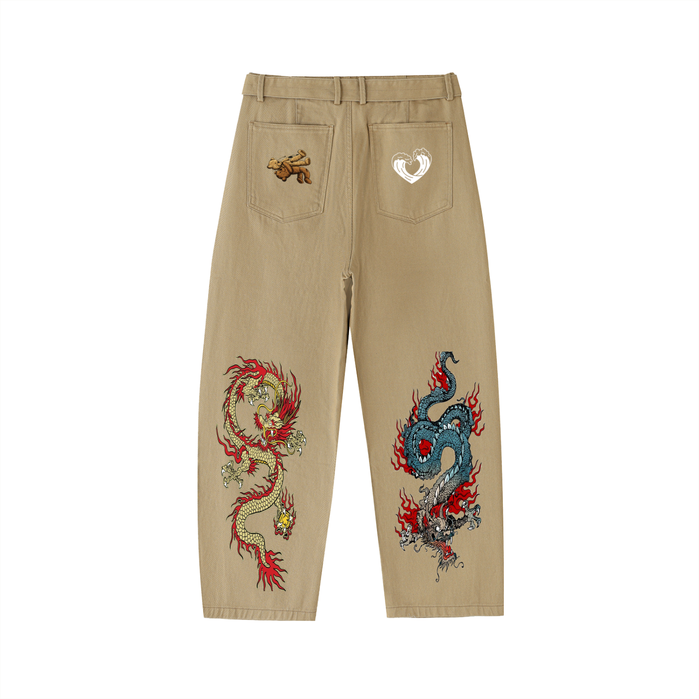 Twisted-Seam Belted Curved-Blade Pants